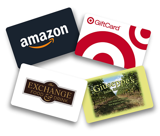 Gift cards for referral program